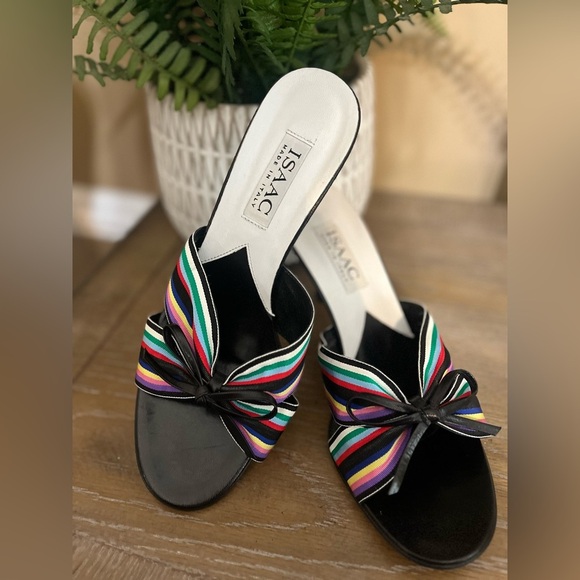 Isaac Colorful Kitten Heel Designer Isaac Mizrahi Italian Women's Size 9 - Picture 16 of 16